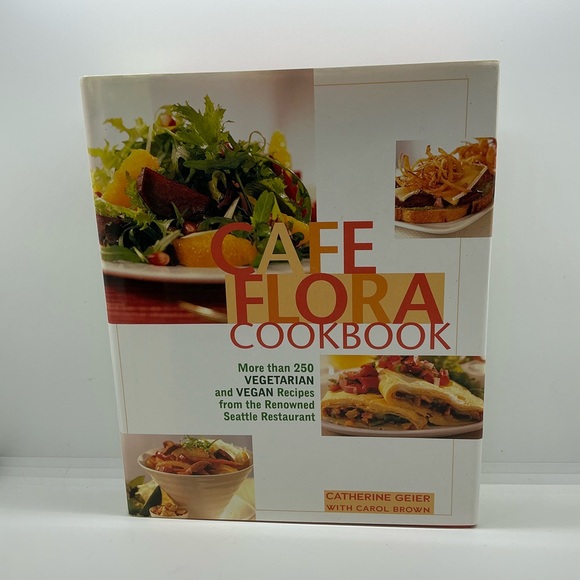 Cafe Flora Cookbook Seattle Vegetarian Vegan Restaurant Recipes HC/DJ First Ed - Picture 1 of 13